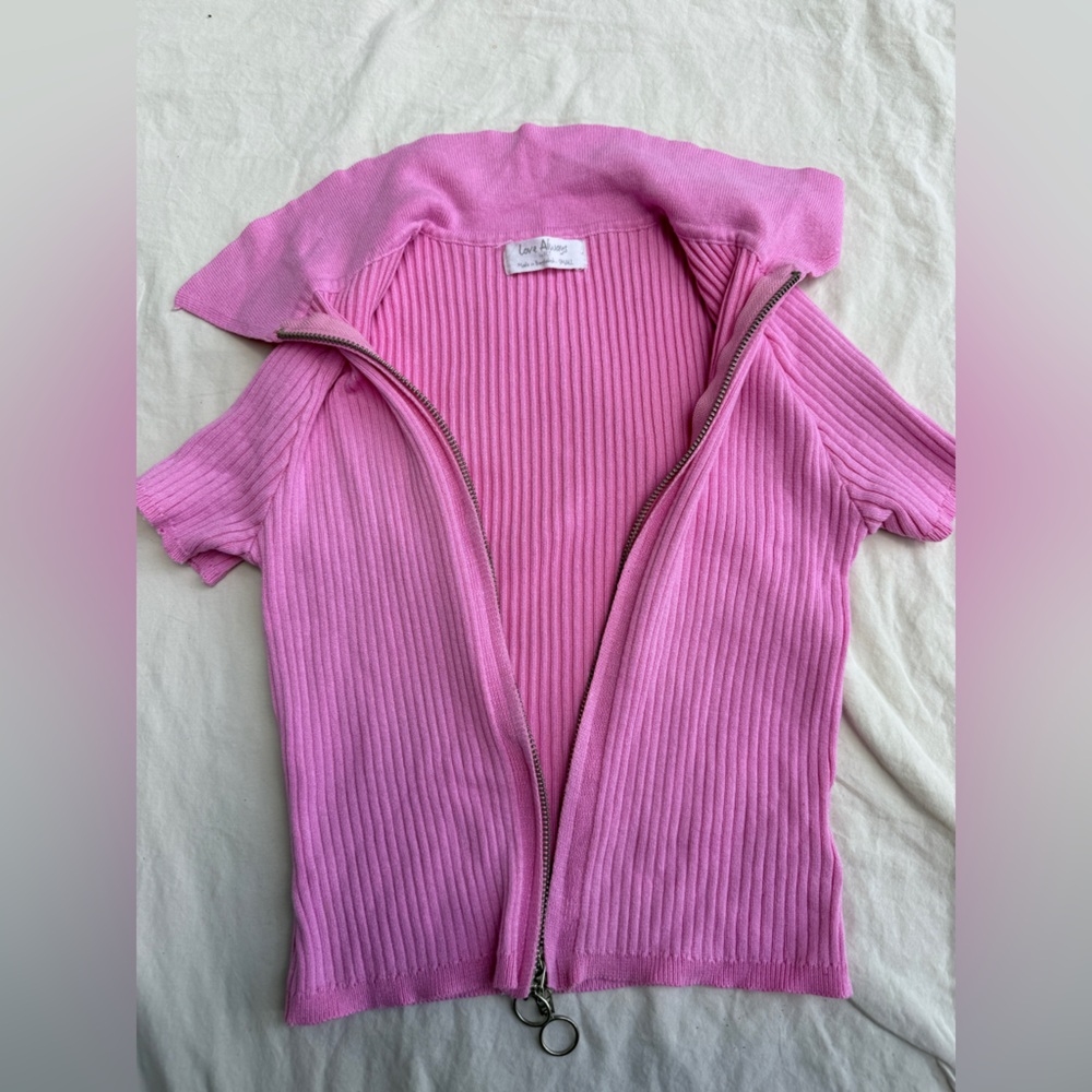 Always Pink Ribbed Knit Top
